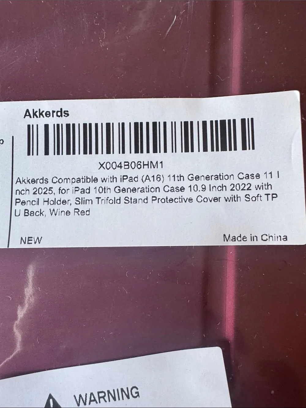 Tablet Smart Cover Case - Burgundy